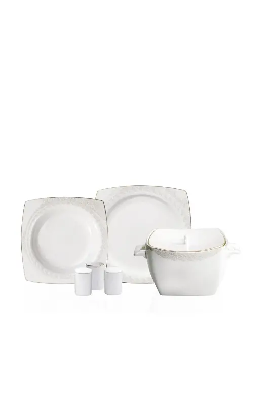 Bone Selection 60 Piece Square Dinner Set - 1