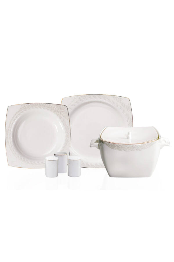 Bone Selection 60 Piece Square Dinner Set - 5