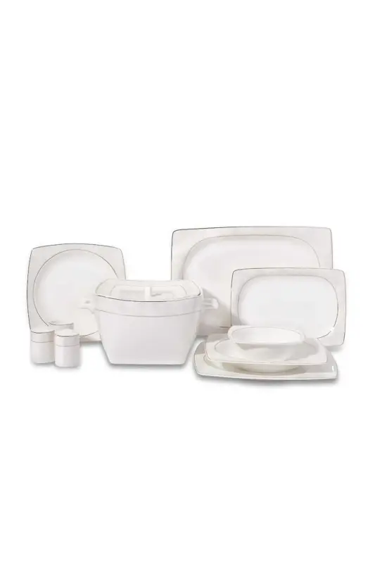 Bone Selection 60 Piece Square Dinner Set 9090204a8446 - 2