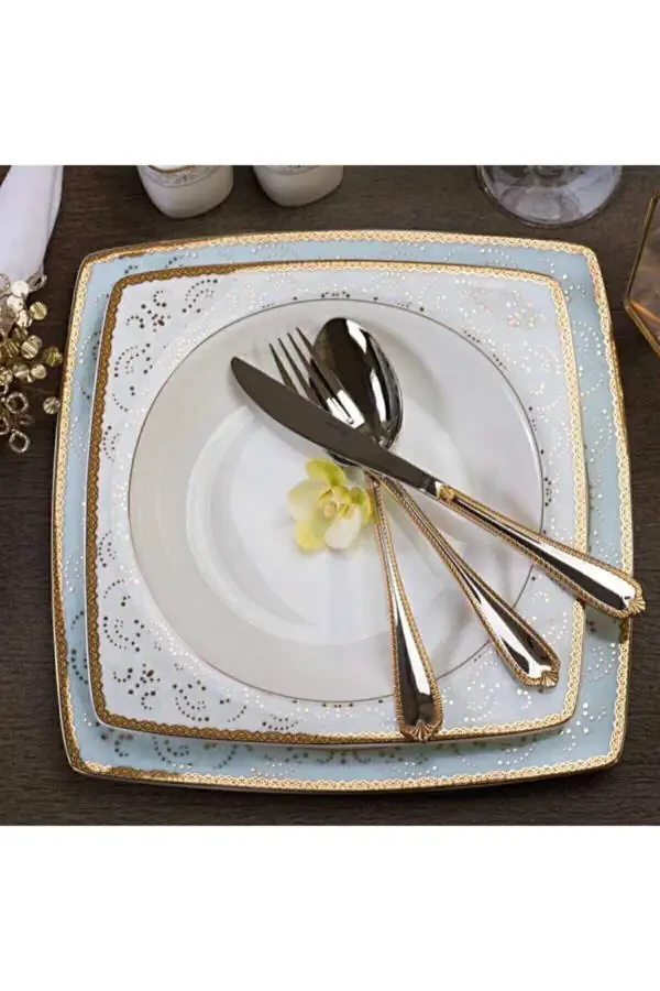 Bone Selection 60 Piece Square Dinner Set A8426 - 11