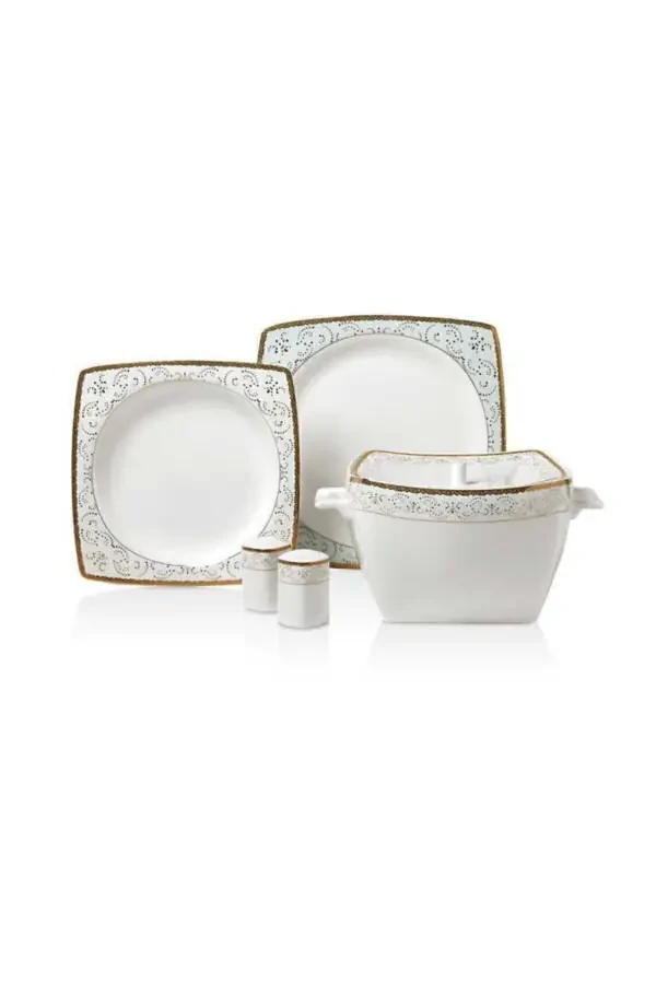 Bone Selection 60 Piece Square Dinner Set A8426 - 2