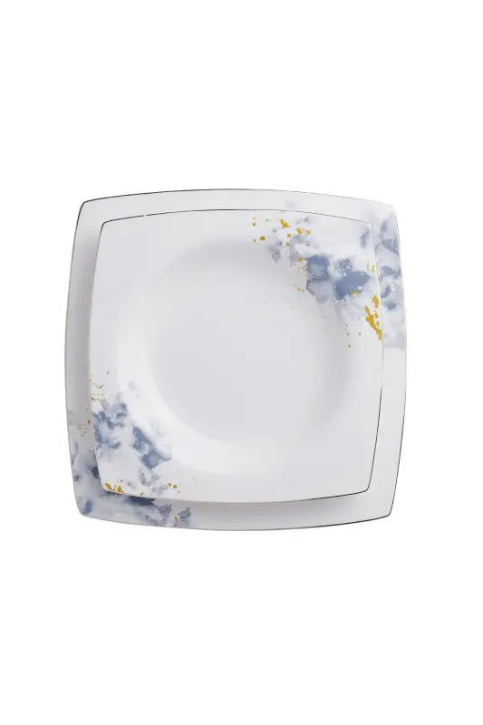 Bone Selection 60 Piece Square Dinnerware Set A8455-Standard - 2