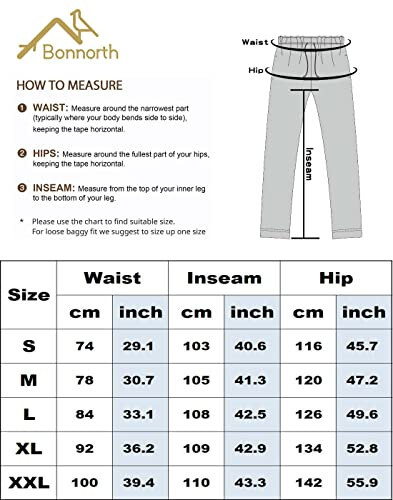 Bonnorth Men's Linen Loose Drawstring Elastic Waist Wide Leg Solid Casual Pants - 7