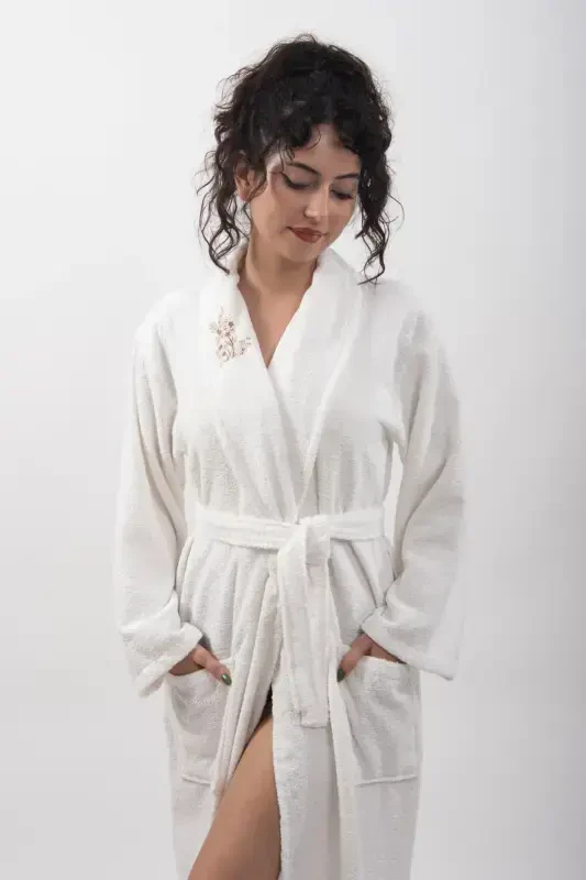 Bonny Paxta Ultrasoft Xalat | Kashtado'zlik Xalat | Sovg'a Xalat-Ekru - 1