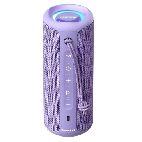 Boompro Bluetooth Speaker 36W Stereo Sound Bass Girl Woman Present - Purple | Portable Speaker Bluetooth 5.3 Wireless USB Type C Outdoor and Travel, 5000mAh Up to 16H Playtime Indoor Home Party - 1