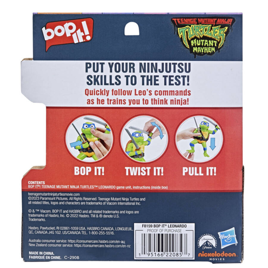 Bop It! Teenage Mutant Ninja Turtles Leonardo Edition Game, 1 or More Players, Ages 8+ - 7
