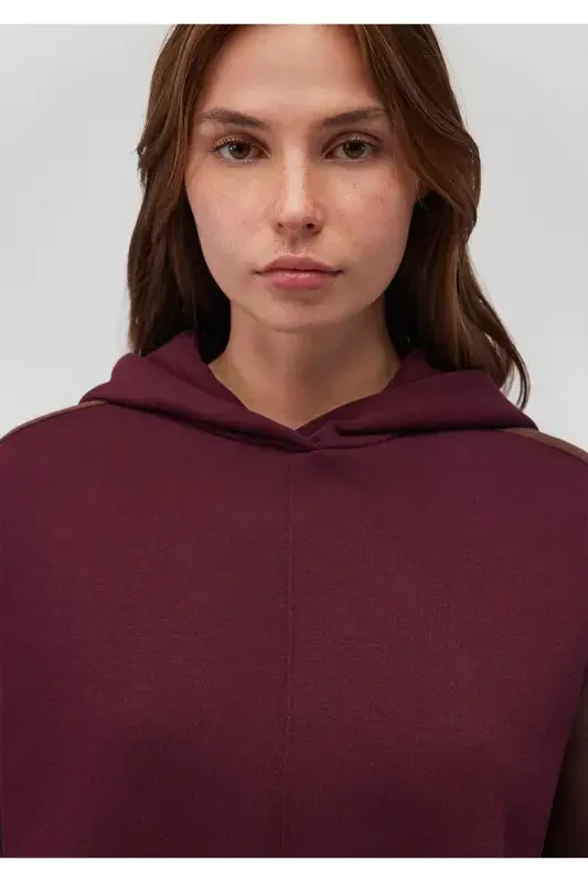 Bisiklet Yaka Bordo Sweatshirt 1S10200-87830 - 5