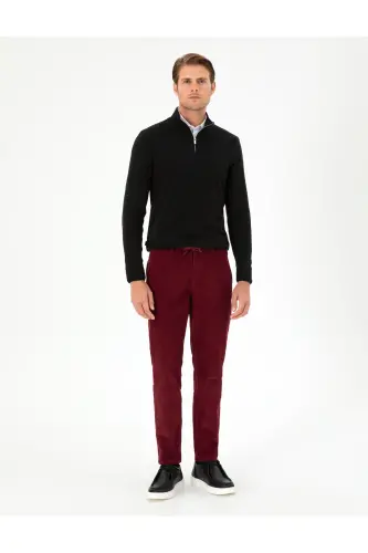 Bordo Carrot Fit Kadife Kanvas Pantolon 50295927-VR014-Bordo - 3