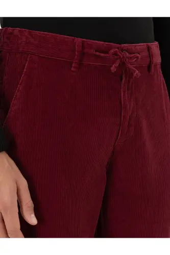 Bordo Carrot Fit Kadife Kanvas Pantolon 50295927-VR014-Bordo - 5