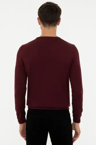 Bordo erkaklar sviteri G021SZ0TK.000.1389957 - VR014 - 4