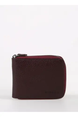 Bordo Erkek 11x8x1 cm. Deri Kartlık Frk 329 - Bordo - 1