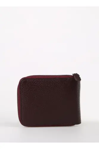 Bordo Erkek 11x8x1 cm. Deri Kartlık Frk 329 - Bordo - 3