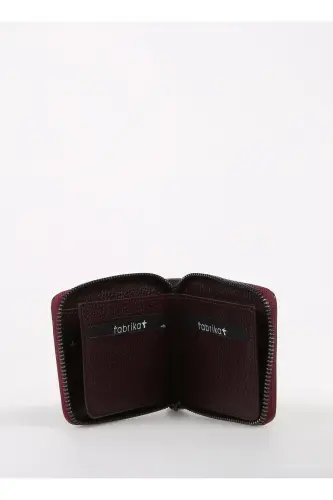Bordo Erkek 11x8x1 cm. Deri Kartlık Frk 329 - Bordo - 4