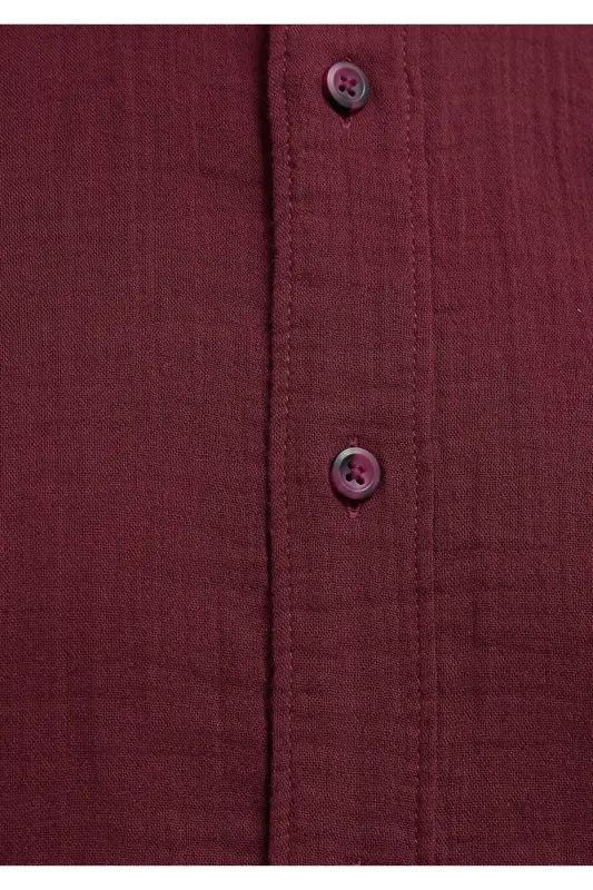 Bordo Gömlek Regular Fit / Normal Kesim 0211518-70426 - Bordo - 8