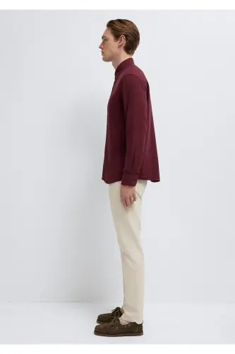 Bordo Gömlek Regular Fit / Normal Kesim 0211518-70426-Bordo - 5