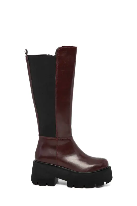 Bordo Kadın Çizme 19945-Bordo - 5