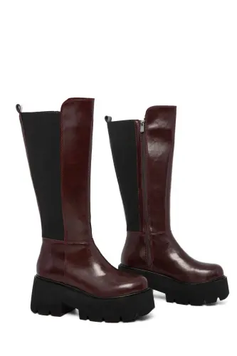 Bordo Kadın Çizme 19945-Bordo - SOHO (1)