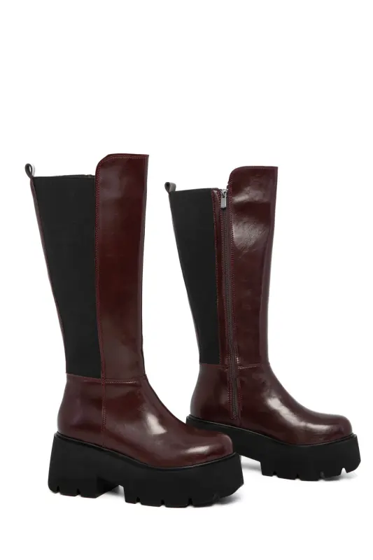 Bordo Kadın Çizme 19945-Bordo - 2