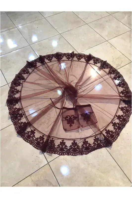 Bordo Kelin Duxob Seti, Kuyov Yelkasi, Taqish Lentasi, Qo'l Guli, Xina Duxobi Ro'moli, 10 Bo'lak-Bordo - 8