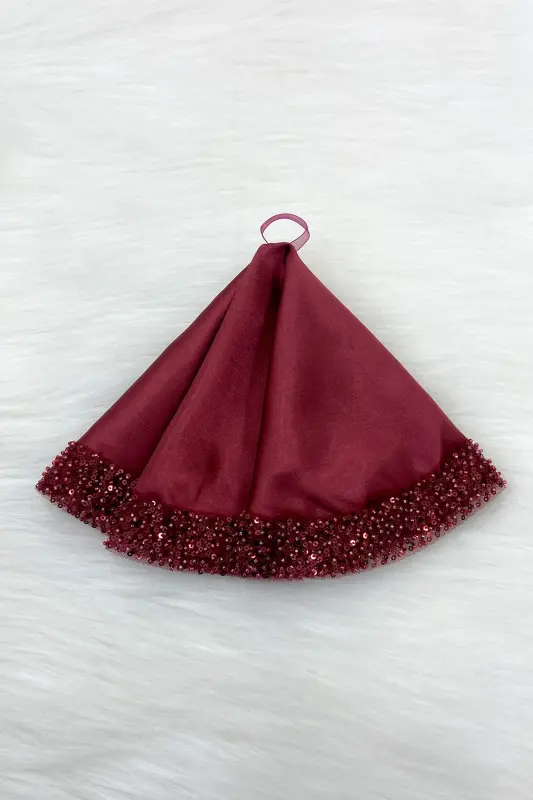 Bordo Kelin Kuyov Roʻmoli Pulli, Halay Qoʻl Roʻmoli, Toʻy Xina Sunnat Soʻz Noshon Bride Bakalavrga-ORKİDESATENMENDİLBORDO - 4