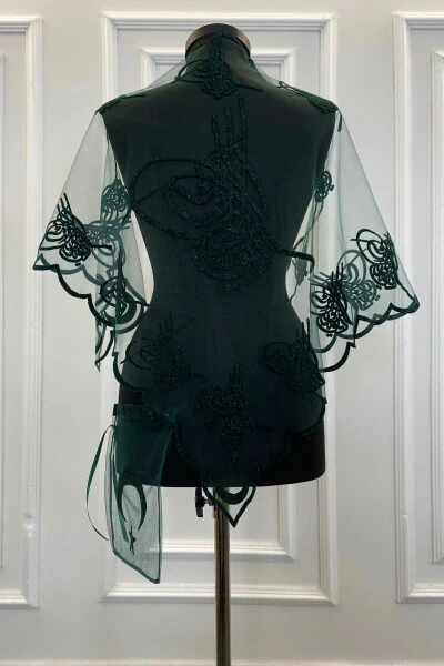 Bordo Kına Duvağı, Gelin Duvak Seti Damat Omuz Örtüsü Şalı El Gülü 8 Parça Takım-Bordo - 23