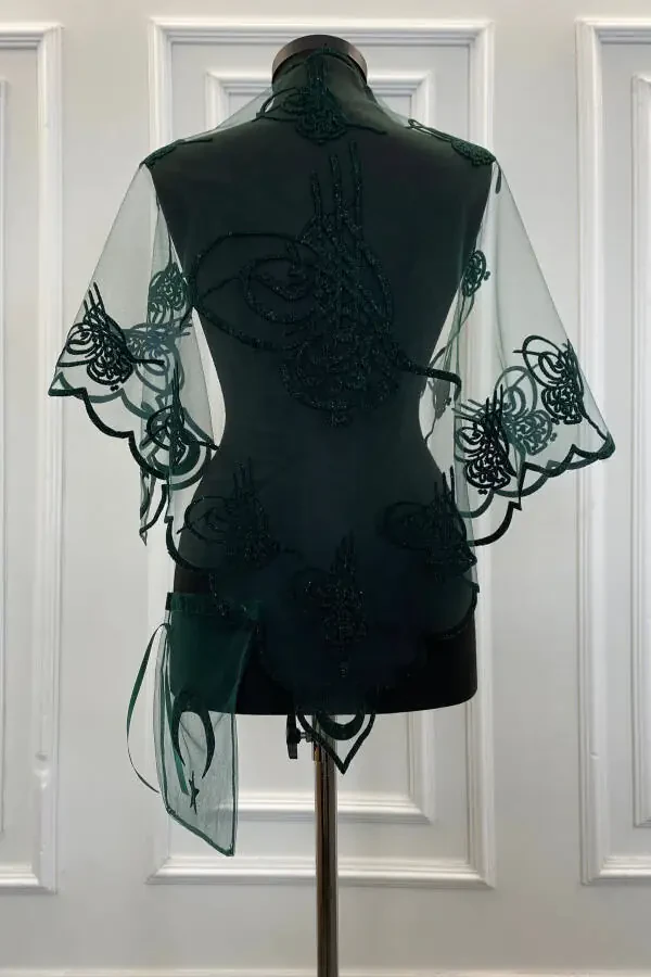 Bordo Kına Duvağı, Gelin Duvak Seti Damat Omuz Örtüsü Şalı El Gülü 8 Parça Takım-Bordo - 23