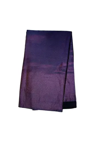 Bordo Mavi Çizgi Desen Fosfor Saten Ince Kaşmir Doku Yumuşak Kışlık Yeni Nesil Fular Atkı-hediyelik-bordo mavi - 5