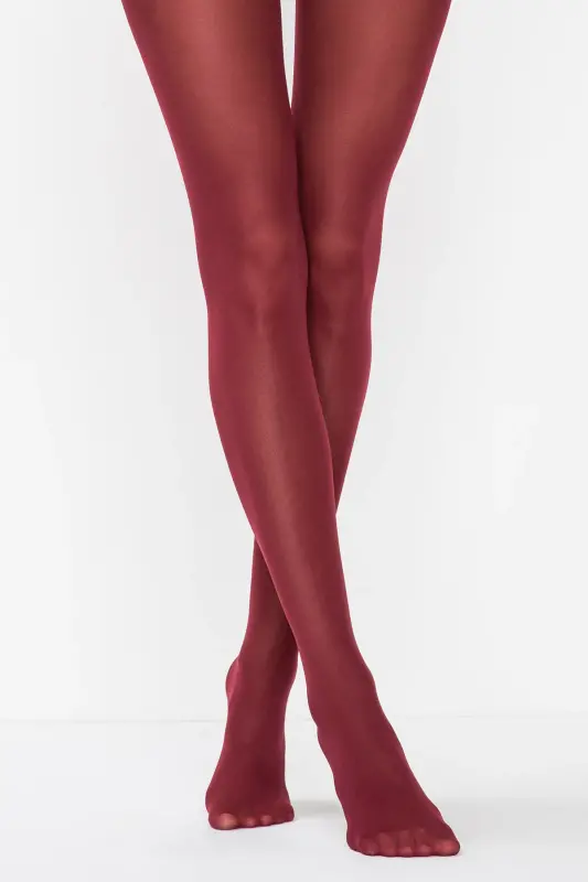 Bordo Mikro 40 Opak Mat Kolgotka Yangi Mavsum-BORDO - 2