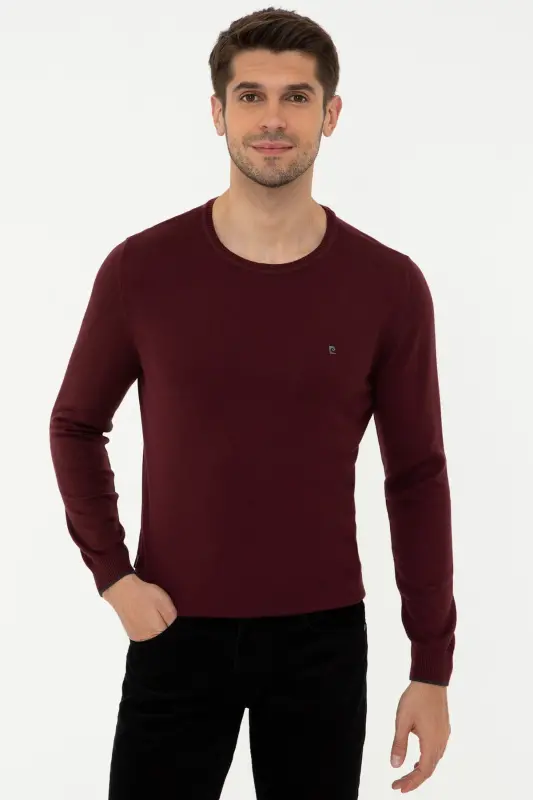 Бордо Мужской Свитер G021SZ0TK.000.1389957-VR014 - PIERRE CARDIN
