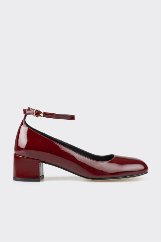 Бордо рангли тери аёл туфлиси - ELLE SHOES