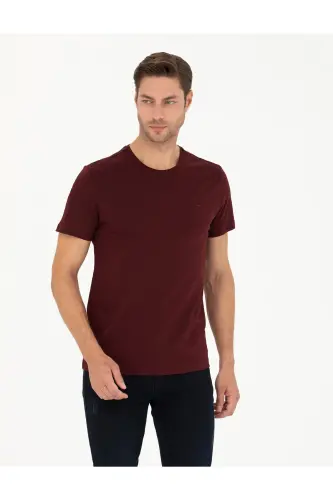 Bordo Slim Fit Basic Tişört 50289335-VR014 - 142334 - 1