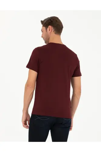 Bordo Slim Fit Basic Tişört 50289335-VR014 - 142334 - 5