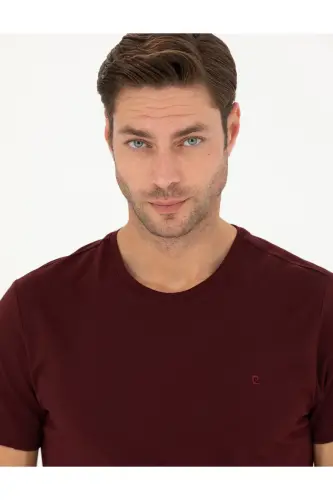 Bordo Slim Fit Basic Tişört 50289335-VR014 - 142334 - PIERRE CARDIN (1)