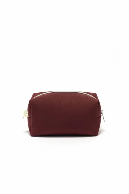 Bordo Süet Makyaj Çantası-Bordo2 - BAHELS