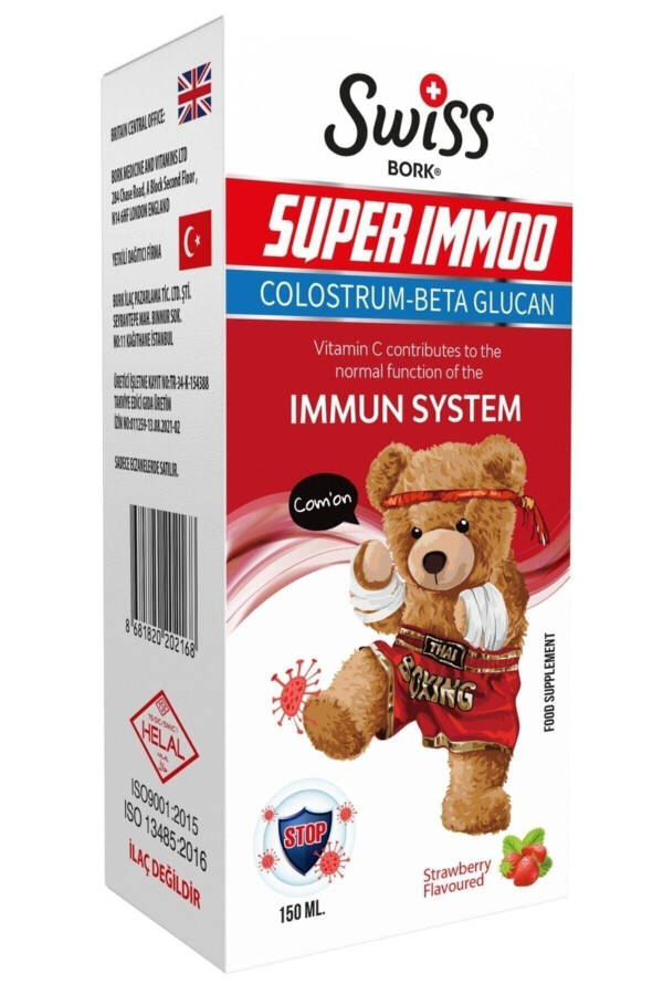 Bork Super Immoo Colostrum Beta Glucan 150ml Bolalar uchun Vitamin Sharbati Kuchli Himoya - 6