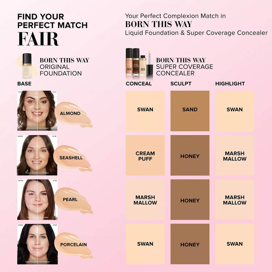 Born This Way Super Coverage Multi-Use Sculpting Concealer Almond - 5