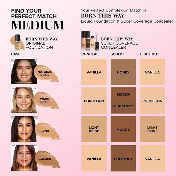 Born This Way Super Coverage Multi-Use Sculpting Concealer Almond - 8