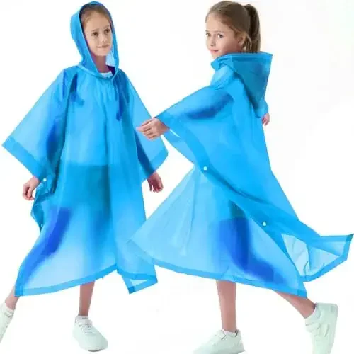 Borogo 2 Pack Raincoats for Kids, Kids Rain Jacket Reusable Rain Ponchos Rain Coats for Boys and Girls - 6