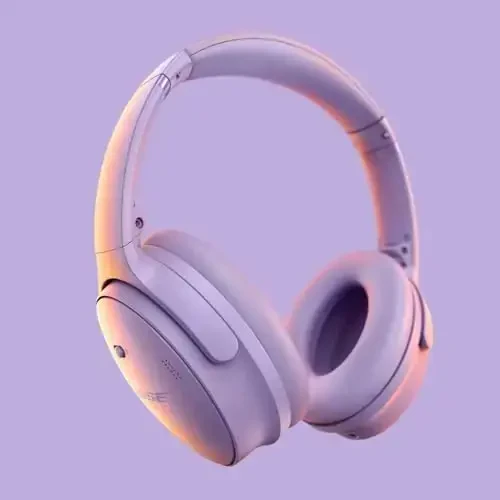 Bose QuietComfort Bluetooth Headphones, Active Over Ear shovqinni bekor qiluvchi va mikrofonli simsiz naushniklar, chuqur bass, 24 soatgacha ishlash vaqti, Chilled Lilac - Cheklangan nashr rangi - 2