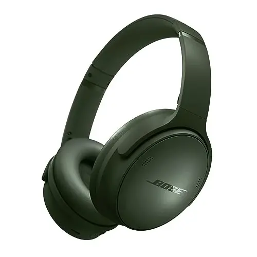 Bose QuietComfort Bluetooth Headphones, Active Over Ear shovqinni bekor qiluvchi va mikrofonli simsiz quloqchinlar, chuqur bass, 24 soatgacha musiqa tinglash vaqti, Kiparis yashili - Cheklangan nashr - BOSE