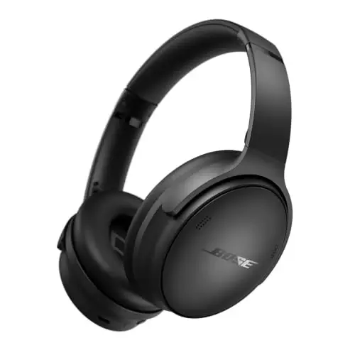 Bose QuietComfort Bluetooth Headphones, Wireless Headphones, Over Ear Noise Cancelling Headphones with Mic, Up To 24 Hours of Battery Life, Black 