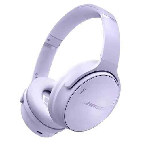 Bose QuietComfort Bluetooth Headphones, Wireless Headphones with Active Over Ear Noise Cancelling and Mic, Deep Bass, Up to 24 Hours of Playtime, Chilled Lilac - Limited Edition Color - 1