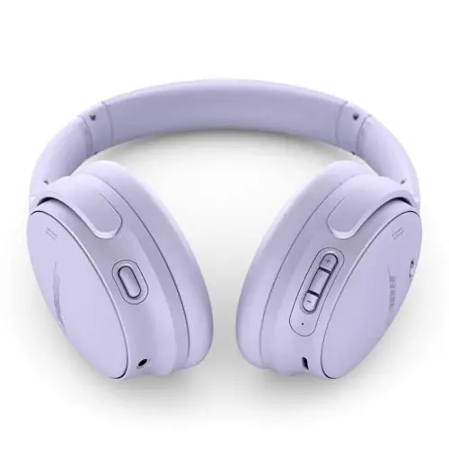 Bose QuietComfort Bluetooth Headphones, Wireless Headphones with Active Over Ear Noise Cancelling and Mic, Deep Bass, Up to 24 Hours of Playtime, Chilled Lilac - Limited Edition Color - 4