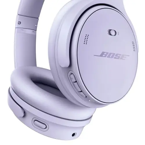Bose QuietComfort Bluetooth Headphones, Wireless Headphones with Active Over Ear Noise Cancelling and Mic, Deep Bass, Up to 24 Hours of Playtime, Chilled Lilac - Limited Edition Color - 5