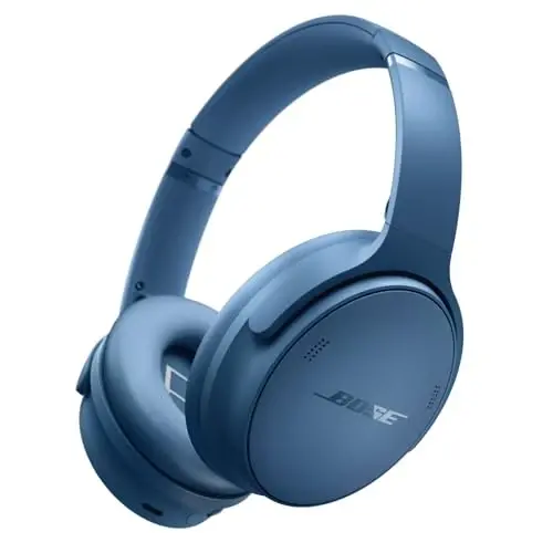 Bose QuietComfort Bluetooth Headphones, Wireless Headphones with Active Over Ear Noise Cancelling and Mic, Deep Bass, Up to 24 Hours of Playtime, Blue Dusk - Limited Edition Color 