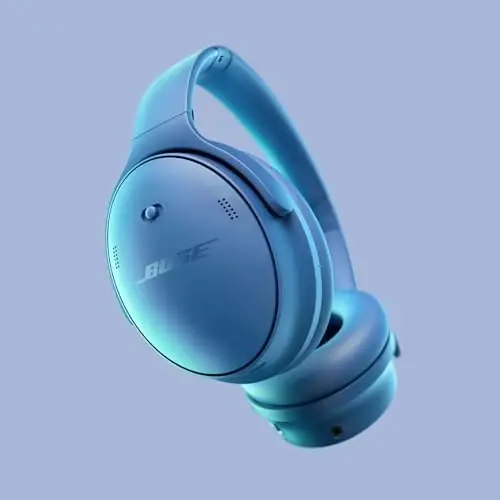 Bose QuietComfort Bluetooth Headphones, Wireless Headphones with Active Over Ear Noise Cancelling and Mic, Deep Bass, Up to 24 Hours of Playtime, Blue Dusk - Limited Edition Color - BOSE (1)