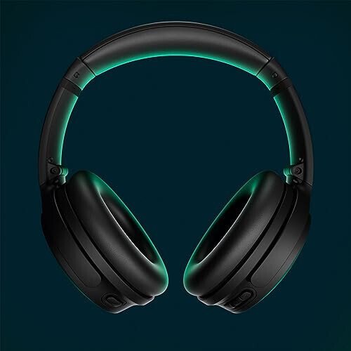 Bose QuietComfort Headphones - Wireless Bluetooth Headphones, Active Over Ear Noise Cancelling and Mic, USB-C Charging, Deep Bass, Up to 24 Hours of Playtime, Black - 2