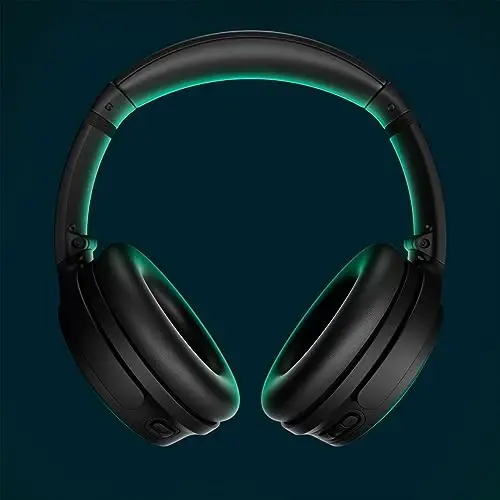 Bose QuietComfort Headphones - Wireless Bluetooth Headphones, Active Over Ear Noise Cancelling and Mic, USB-C Charging, Deep Bass, Up to 24 Hours of Playtime, Black - BOSE (1)