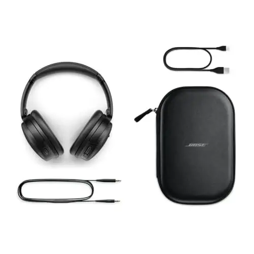 Bose QuietComfort Bluetooth Quloqchinlari, Simsiz Quloqchinlar, Quloq Ustiga O'rnatilgan Shovqinni Bezovta Qilmaydigan Quloqchinlar Mikrofonli, 24 soatgacha Batareya Muddati, Qora - 6