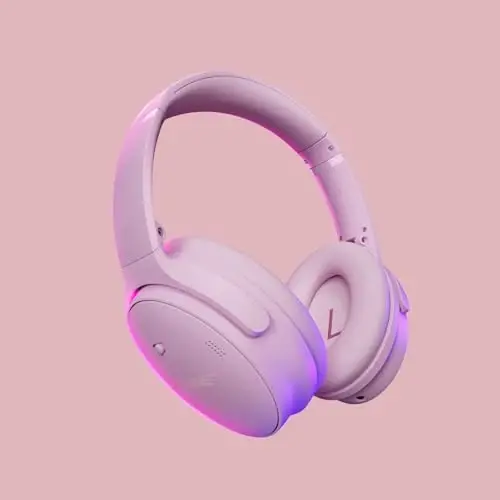 Bose QuietComfort Headphones - Simsiz Bluetooth Quloqchinlar, Faol Quloq usti shovqinni bekor qiluvchi va Mikrofon, USB-C zaryadlash, Chuqur Bass, 24 soatgacha ijro etish vaqti, Petal Pushti - Cheklangan nashr rangi - 2